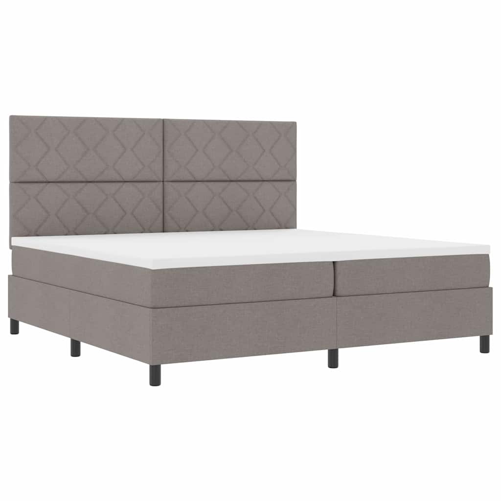 Boxspringbett mit Matratze Taupe 200 x 200 cm Stoff