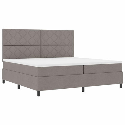 Boxspringbett mit Matratze Taupe 200 x 200 cm Stoff