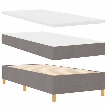 Boxspringbett mit Matratze mit Kopfteil Taupe 90 x 190 cm Stoff