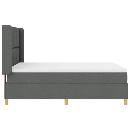 Boxspringbett mit Matratze Grau 140 x 190 cm Stoff