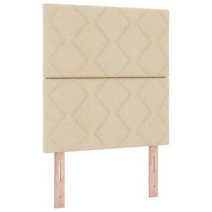 Boxspringbett Creme 80 x 200 cm Stoff & Holzwerkstoff