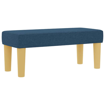 Boxspringbett mit Matratze mit Kopfteil Blau 80 x 200 cm Stoff