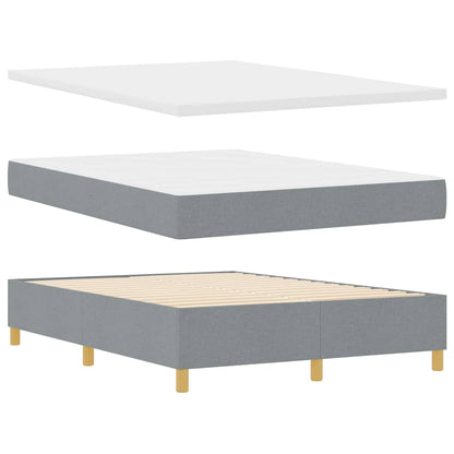 Boxspringbett mit Matratze Hellgrau 140 x 200 cm Stoff