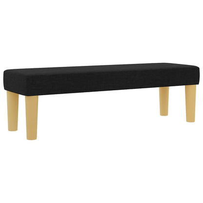 Boxspringbett mit Matratze Schwarz 140 x 200 cm Stoff