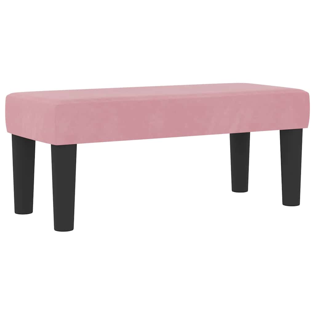 Boxspringbett mit Matratze mit Kopfteil Rosa 100 x 200 cm Samt