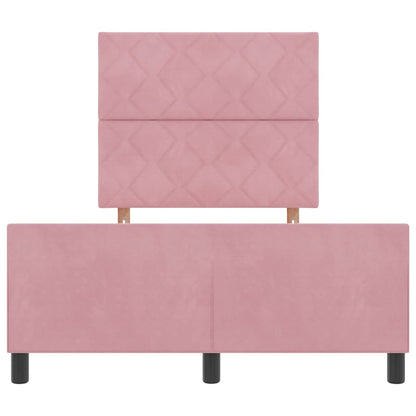 Bettgestell mit Kopfteil Rosa 120 x 200 cm Samt