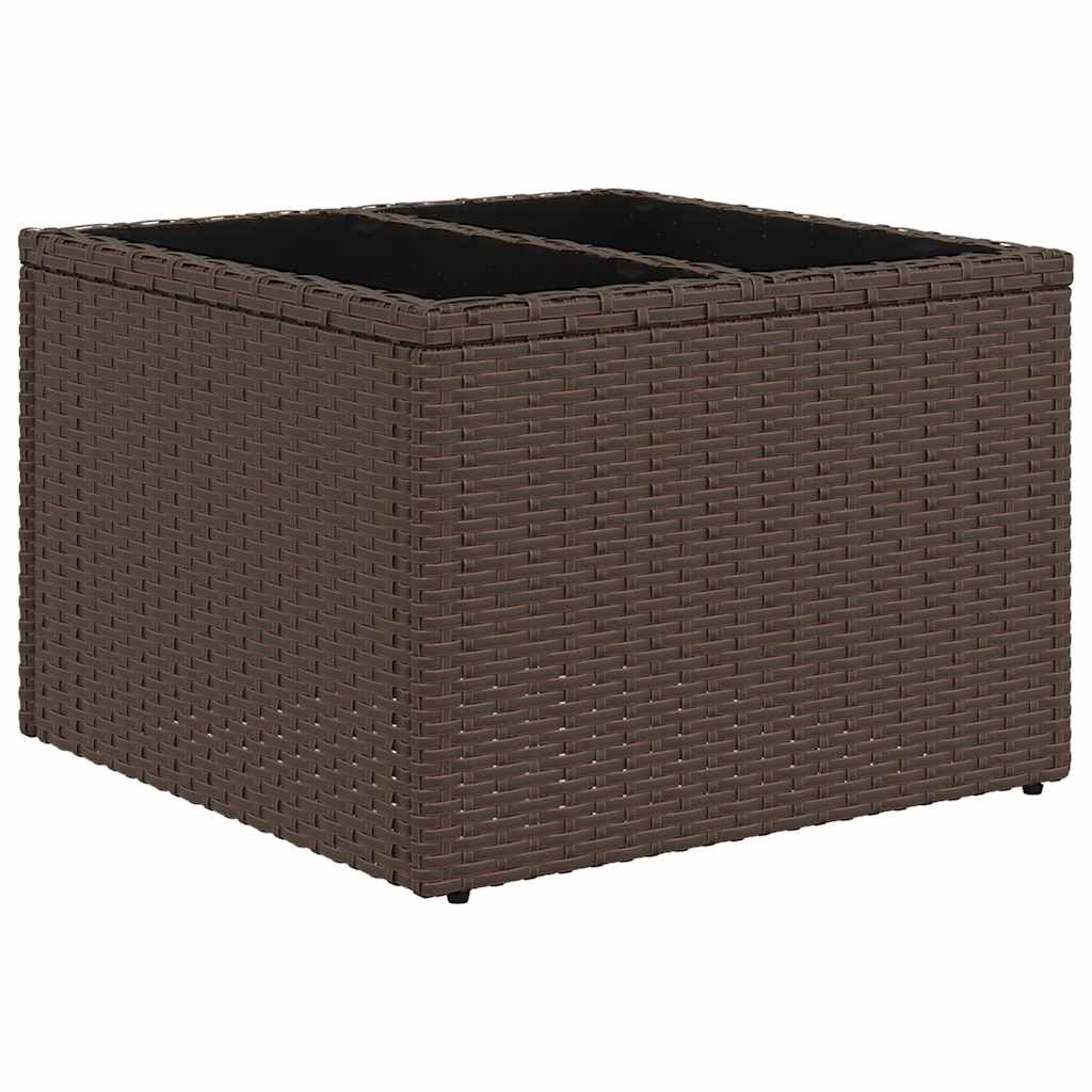 Garten-Sofa-Set mit Kissen 5 pcs Braun, Creme 55 x 55 x 37 cm