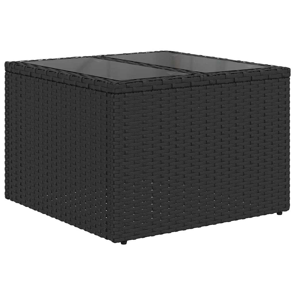 Garten-Sofa-Set mit Kissen 6 pcs Schwarz 55 x 55 x 37 cm