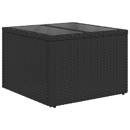 Garten-Sofa-Set mit Kissen 6 pcs Schwarz 55 x 55 x 37 cm