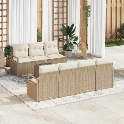 Garten-Sofa-Set mit Kissen 8 pcs Beige, Creme 55 x 55 x 37 cm