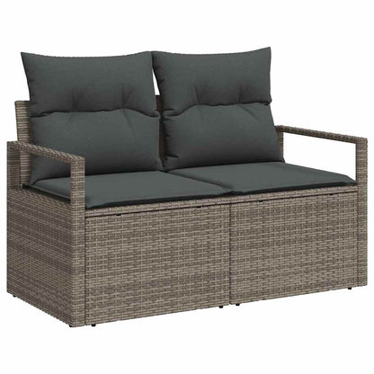 Garten-Sofa-Set mit Kissen 8 pcs Grau 55 x 55 x 37 cm