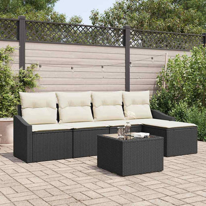 Garten Essgruppe mit Kissen mit Speicher 5 pcs Braun und Creme