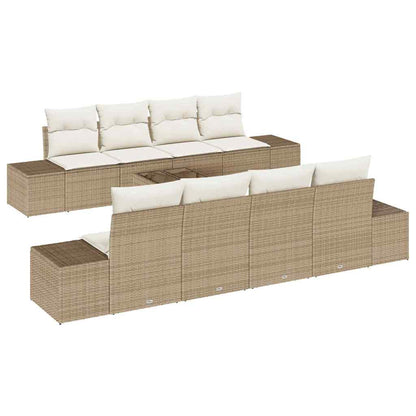 Garten-Sofa-Set mit Kissen 7 pcs Beige, Creme 55 x 55 x 37 cm