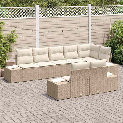 Garten-Sofa-Set 8 pcs Beige und Creme 319 x 154 x 85 cm