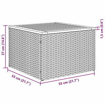 Garten-Sofa-Set mit Kissen 5 pcs Schwarz 55 x 55 x 37 cm