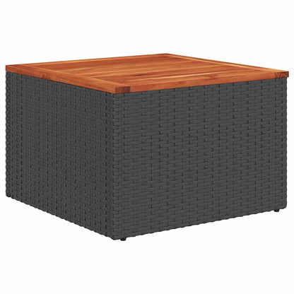 Garten-Sofa-Set mit Kissen 7 pcs Schwarz 55 x 55 x 37 cm