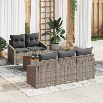 Garten-Sofa-Set 6 pcs Grau