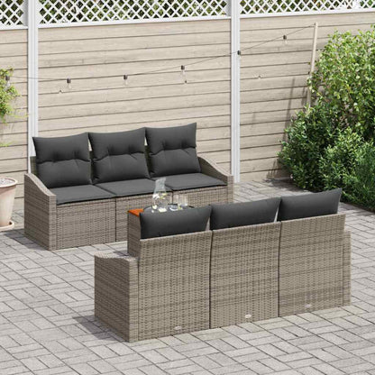 Garten-Sofa-Set 7 pcs Grau