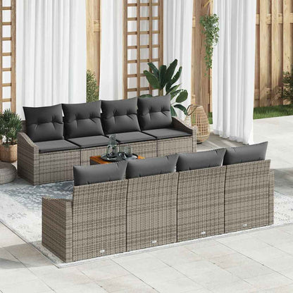 Garten-Sofa-Set 7 pcs Grau