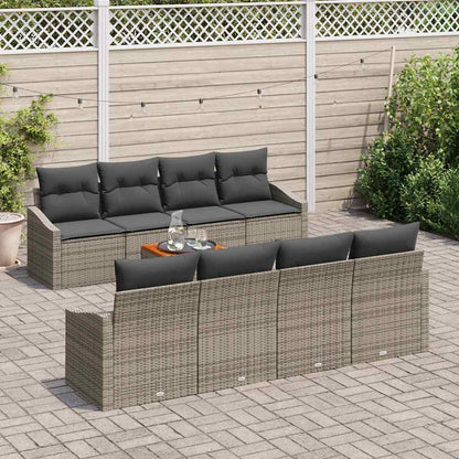 Garten-Sofa-Set 7 pcs Grau