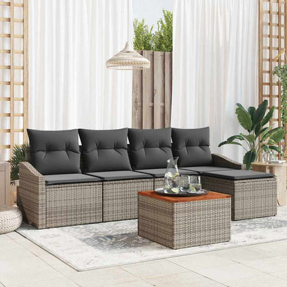 Garten-Sofa-Set 6 pcs Grau