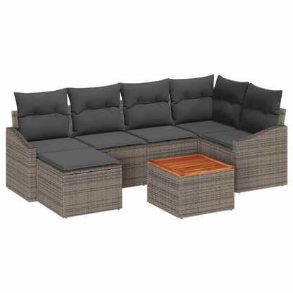 Garten-Sofa-Set 7 pcs Grau