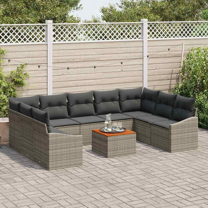 Garten-Sofa-Set 10 pcs Grau