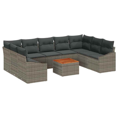 Garten-Sofa-Set 10 pcs Grau