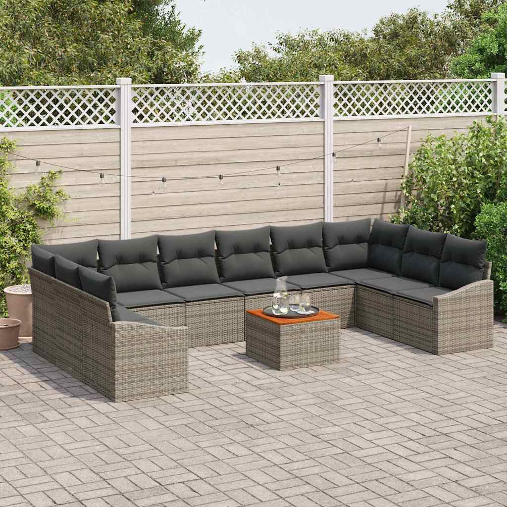 Garten-Sofa-Set 11 pcs Grau
