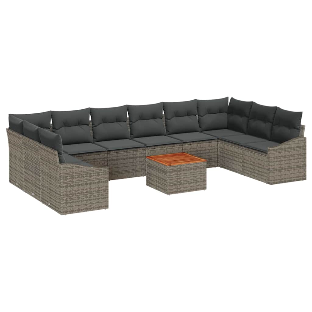 Garten-Sofa-Set 11 pcs Grau