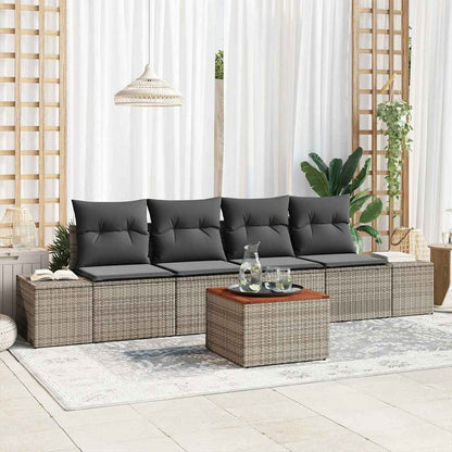 Garten-Sofa-Set 5 pcs Grau
