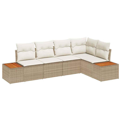 Garten-Sofa-Set 5 pcs Beige und Creme 264 x 154 x 85 cm