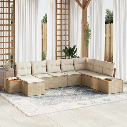 Garten-Sofa-Set 8 pcs Beige und Creme 319 x 209 x 85 cm