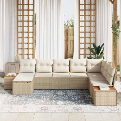 Garten-Sofa-Set 8 pcs Beige und Creme 319 x 209 x 85 cm