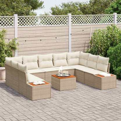 Garten-Sofa-Set 6 pcs Beige und Creme 289 x 209 x 85 cm