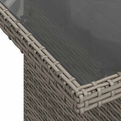 Garten-Sofa-Set 9 pcs Grau 100 x 55 x 73 cm Poly Rattan