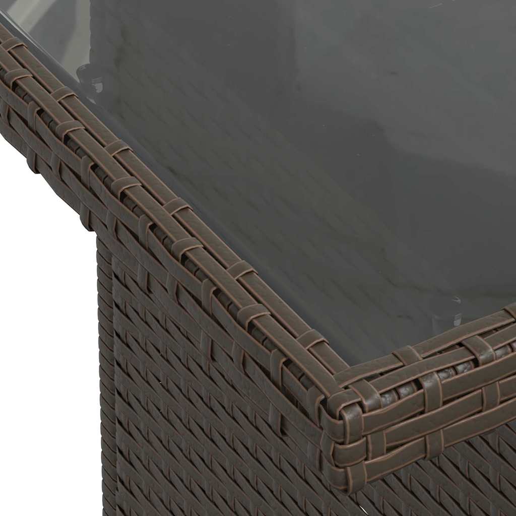 Garten-Sofa-Set mit Kissen mit Speicher 6 pcs Braun Poly-Rattan