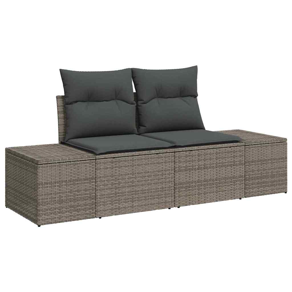 Garten-Sofa-Set mit Kissen 8 pcs Grau 100 x 55 x 73 cm