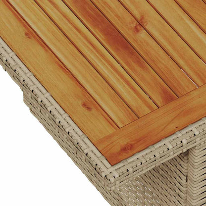 Garten-Sofa-Set mit Speicher 10 pcs Beige Poly Rattan