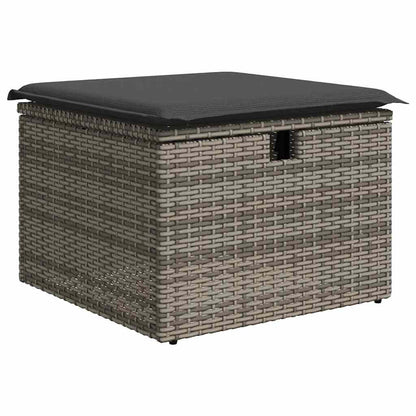 Garten-Sofa-Set 8 pcs Grau 297,5 x 187,5 x 85 cm Poly Rattan