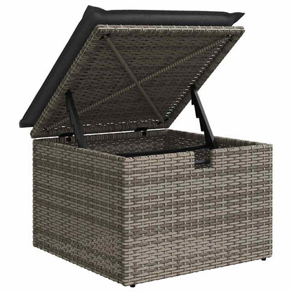 Garten-Sofa-Set 8 pcs Grau 297,5 x 187,5 x 85 cm Poly Rattan