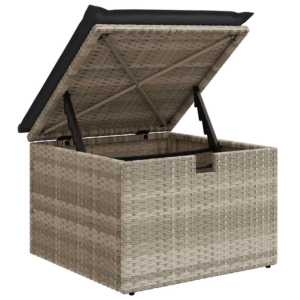 Garten-Sofa-Set mit Kissen 8 pcs Hellgrau 287.5 x 122.5 x 85 cm