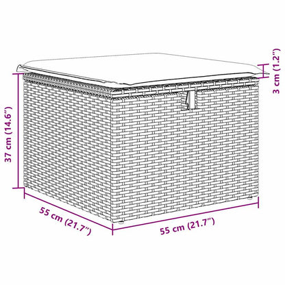 Garten-Sofa-Set mit Kissen 8 pcs Beige Poly Rattan