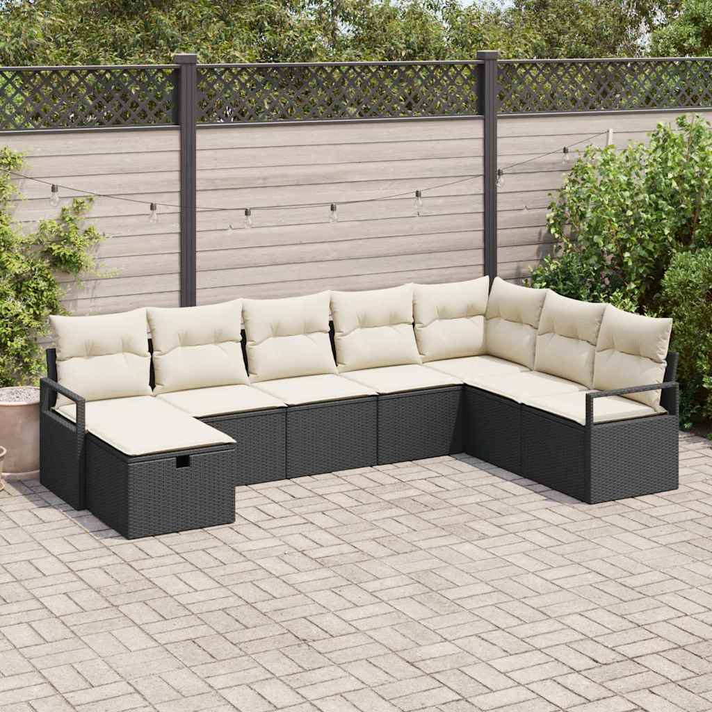 Sofa Set mit Kissen 5 pcs Poly-Rattan