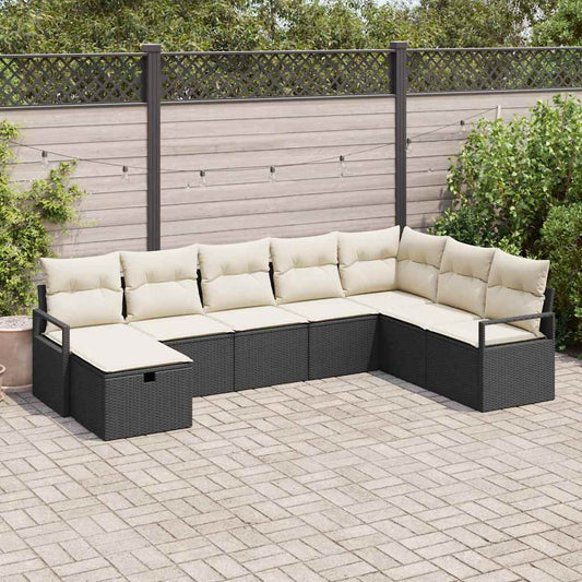 Sofa Set mit Kissen 5 pcs Poly-Rattan