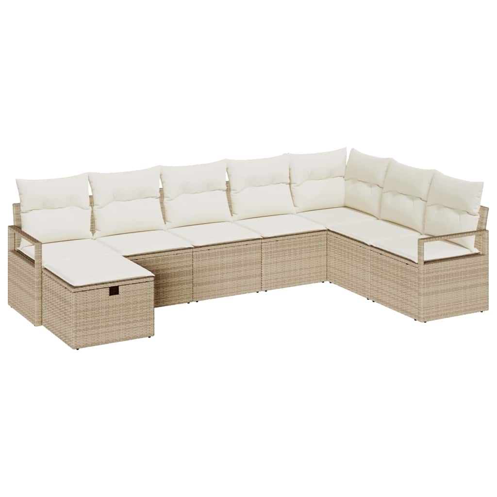 Sofa Set mit Kissen 5 pcs Poly-Rattan