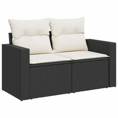 Garten-Sofa-Set 11 pcs Schwarz Poly-Rattan