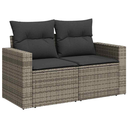 Garten-Sofa-Set 13 pcs Grau Poly-Rattan