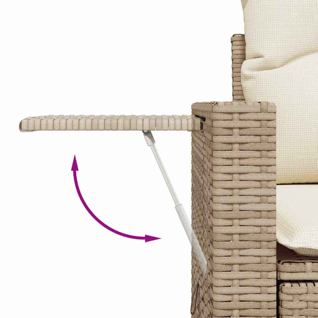 Garten-Sofa-Set 13 pcs Beige Poly-Rattan