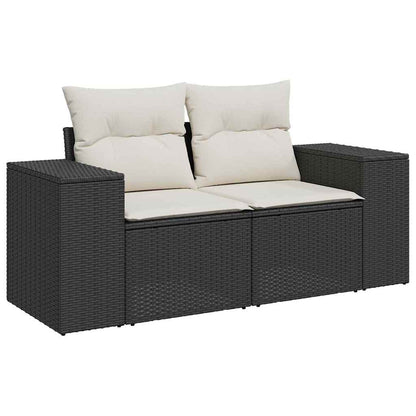 Garten-Sofa-Set 13 pcs Schwarz Poly-Rattan